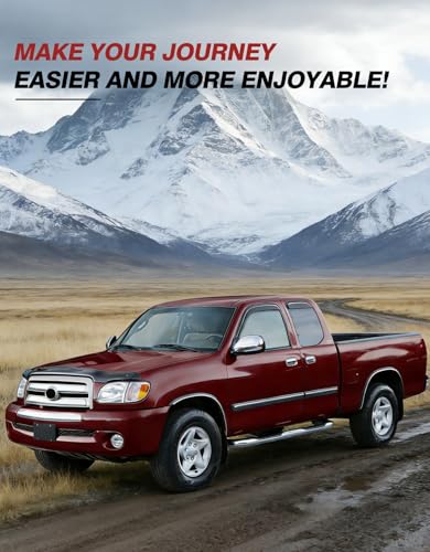 Outside-Mount Window Rain Guards Fit for Toyota Tundra Extended Cab 2000-2006, Window Visors Wind Deflector Dark Smoke Vent Shades - size: Fit for 2000-2006 Toyota Tundra Extended Cab