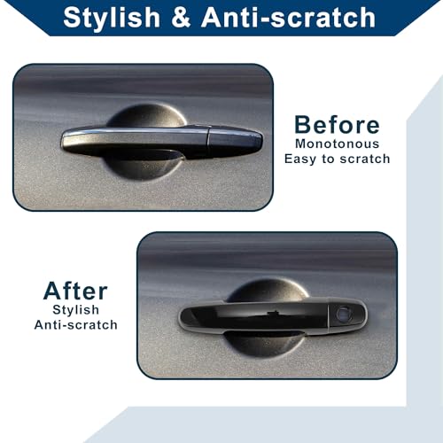 Car Door Handle Cover Trim for Toyota Corolla Sedan 2003-2010 |Side Door Handle Cover| Durable| 1 Set Black