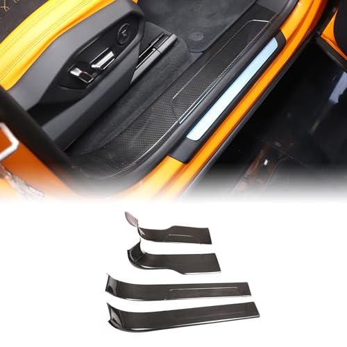 Car Door Sill Plate Protectors Compatible with Lamborghini Urus 2018-2023/Urus SE,Real Carbon Fiber Door Entry Guard Door Sill Scuff Plate Protector Accessories (Carbon Fiber Pattern) - color: Carbon Fiber Pattern