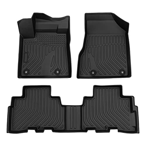 Floor Mats for 2013-2018 Toyota RAV4,All-Weather TPE Rubber Car Floor Mats Waterproof Odorless Anti-Slip 1st & 2nd Row Black (2013-2018 RAV4) - color: 2013-2018 RAV4