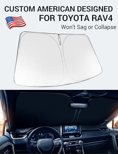 Proadsy Windshield Sun Shade for GMC Sierra 1500 2500 3500 2019-2026 4-Layer Foldable Front Sunshade Protector Sun Visor Blocks UV Rays Keep Car Cooler - size: GMC Sierra 1500 2500 3500 2019-2025