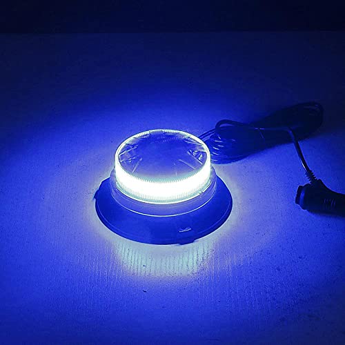 AUXMOTEC Blue Led Emergency Strobe Beacon Lights Bar with Magnetic Mount and 8 Flash Models Warning Safety Flashing Rooftop Signal Lamps for Firefighters Police Vehicles(24-LED 12V-24V) - color: #3 Blue