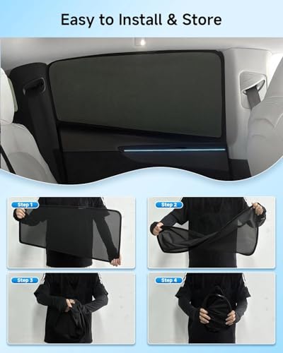 Car Window Shade for Prius Hatchback-No Prius C& V 2010-2015,2 Pack UV & Glare Protection, Breathable Privacy, Insect & Bug Blocker Magnetic Mesh Side Rear Sun Shades for Baby Camping, Napping Travel - size: 2PC for Toyota Prius Hatchback(2010-2015)