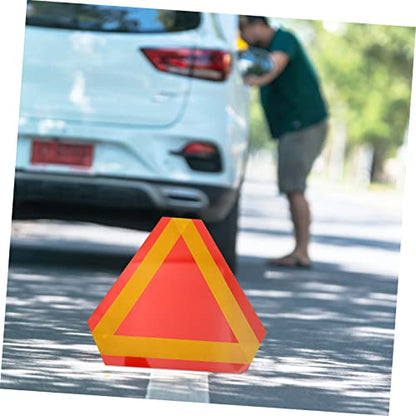 2pcs Magnetic Triangle Reflectors for Slow Moving Vehicle Safety Sign Engineer Grade Aluminum Cycling Safety Triangle