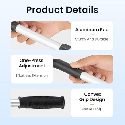 Longer Extendable Windshield Cleaning Tool,Car Window Cleaner Windshield Cleaner and Washable Microfiber Pads with 4 Reusable and 2 pcs Spray Bottles for Car and Home Window (Orange) - color: Orange