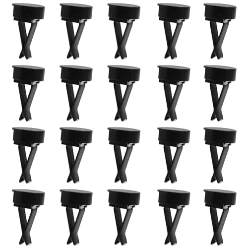 Bonsicoky 20 Pcs Square Head Car Vent Clips with Round Plastic Slot Head, Air Freshener Clips for Office Home Car Air Conditioner Outlet, Black - color: Black(with Round Slot Head), size: 20 Pcs