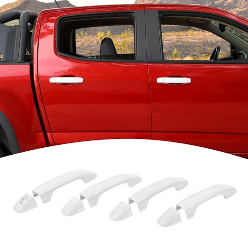 for Colorado Door Handle Cover Trim for Chevy Colorado/GMC Canyon 2014-2022 White Exterior Accessories 4pcs - color: White