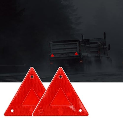 6 Pcs Red Safety Reflector Warning Sign, 6"x6" Slow Moving Vehicle Triangle Sign, Safety Triangles Dot Approved Road Outdoor Use for Outdoor Truck, Car, Golf Cart