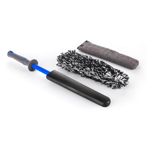 Detail Factory - Wheel Brush Kit with Interchangeable Microfiber Covers - Ultra-Soft Cleaning, Washing and Detailing Wheels, Tires, and Rims - Avalanche - color: Avalanche