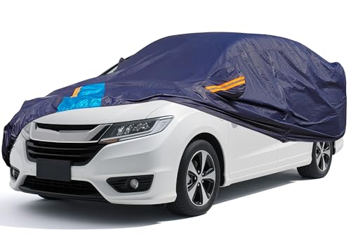 Car Cover Waterproof All Weather, 6 Layers Outdoor Full Exterior Cover Rain Sun UV Snowproof Protection with Zipper Cotton, Mirror Pocket for Honda Odyssey - style: Honda Odyssey