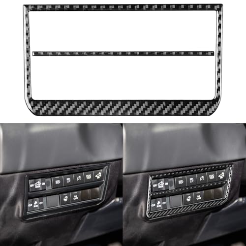 NVCNX Real Premium Carbon Fiber for Toyota Tundra 2022-2026 / Sequoia 2023-2026 2024 2025 Truck Pickup SUV Car Dash Driver Side Button Panel Cover Interior Trim Accessories Overlay Sticker Decal 2PCs - color: Dash Driver Side Button Panel Trim