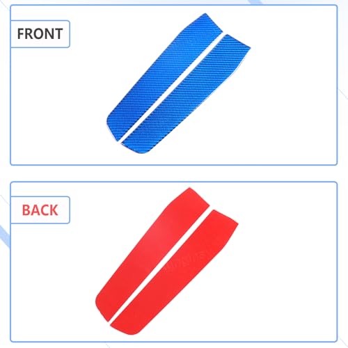 Aunginsy Rear Glass Side Anti-Scratch Cover Trim Compatible with Ford Maverick 2022-2025, Carbon Fiber Pickup Truck Rear Bucket Slot Side Anti-Scratch Cover Protective Pad Sticker Exterior Accessories - color: Blue