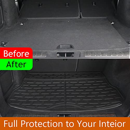 TripleAliners Vehicle Mat Universal Fit Trunk Cargo Liner All Weather Protection XPE Material Seat Back Protector Trim-to-Fit Compatible with Most Cars SUV Sedan (Trunk Mat) - size: Trunk Mat