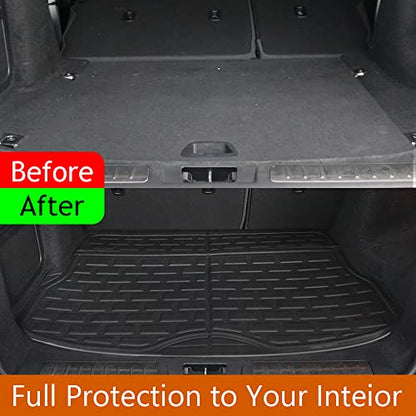 TripleAliners Vehicle Mat Universal Fit Trunk Cargo Liner All Weather Protection XPE Material Seat Back Protector Trim-to-Fit Compatible with Most Cars SUV Sedan (Trunk Mat) - size: Trunk Mat