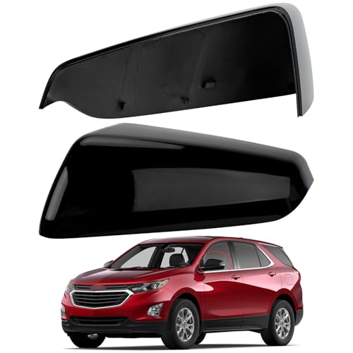 Driver Side Mirror Cover Replacement for Chevrolet Equinox 2018 2019 2020 2021 2022 2023, for GMC Terrain 2018-2023 - Left Side Mirror Covers, Rear View Mirror Cap Accessories Black - color: Black, size: Driver Side (Left)