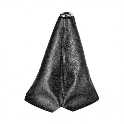 Automotive Shift Knob Dust Cover, Leather Construction, Shifter Boot Cover Replacement Part, Universal Fit for Manual/Automatic Transmissions Automotive Interior Accessories (Black) - color: Black