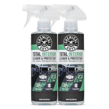 Chemical Guys SPI2341602 Total Interior Cleaner and Protectant, New Car Smell, (Safe for Cars, Trucks, SUVs, Jeeps, RVs & More) 2-16 fl oz - size: 16 Fl Oz (Pack of 1), style: New Car - 2 Pack