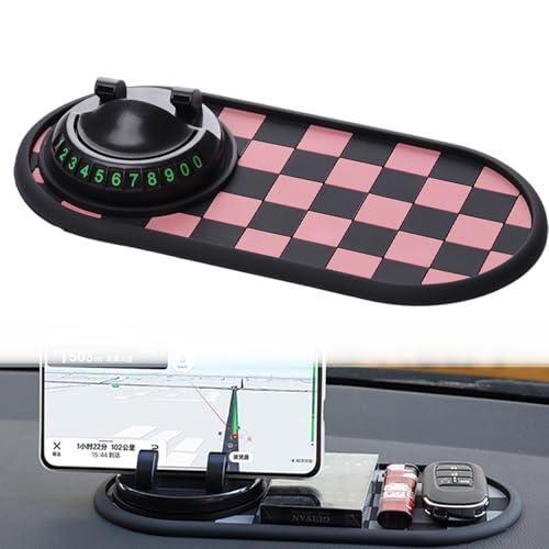 Multifunctional Car Anti-Slip Mat for Car Dash, Anti Slip Mat for Car Dashboard, Dash Pad with Temporary Parking Number for Phone Sunglasses Keys (C) - color: C