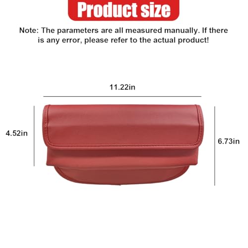Car Seat Gap Filler Organizer with Lid, Universal Leather Auto Front Seat Storage Box, Adjustable Car Center Console Side Pocket for Phones, Keys, Glasses, Cards, No Seat Belt Block(Burgundy) - color: Burgundy