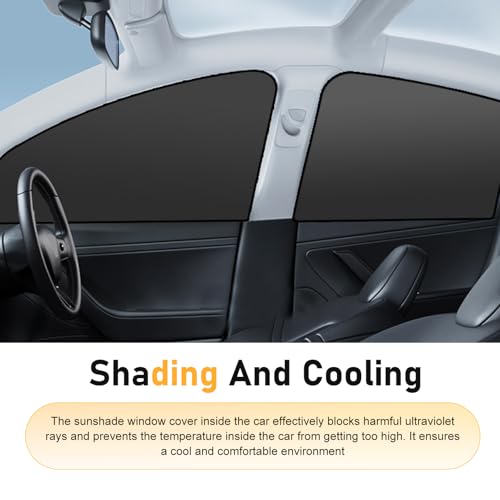 4 PCS Car Side Window Sun Shade, Adjustable Anti-Glare Car Window Shades, Heat Insulation Blackout Curtains, Universal Automotive Interior Accessories (Silver) - color: Silver