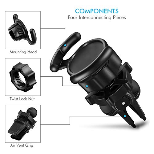 360 Air Vent Mount Phone Holder with Adjustable Switch Lock for Popsocket with 360 Degree Rotation Compatible with Any Smartphone