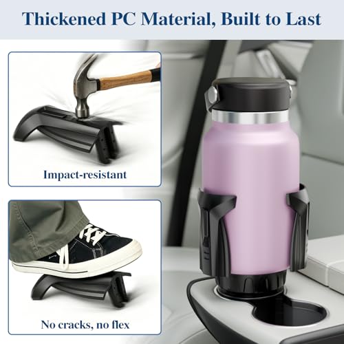 Car Cup Holder Expander, Cup Holder Extender Adapter with Expandable Arm and Adjustable Base, Compatible with Yeti Ramblers, Hydro Flasks, Stanley, Owala Most Coffee Mugs Bottles & Cups (CUP-B-2pack) - size: CUP-B-2pack