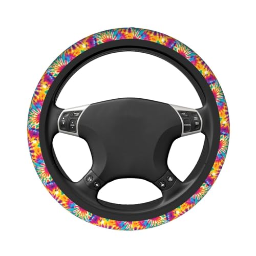 Tie Dye Steering Wheel Covers Non Slip Neoprene Universal 15 Inch Steering Wheel Protector Car Cover for Men Women - color: Tie Dye
