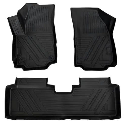 Equinox Floor Mats for Chevy Equinox 2018-2024(Non EV) TPE All-Weather Protection Floor Mats Waterproof, Durable, Anti-Slip, Odorless Front & 2nd Row Dedicated Chevy Equinox Floor mat with Raised Lip - size: for Chevy Equinox 2018-2024
