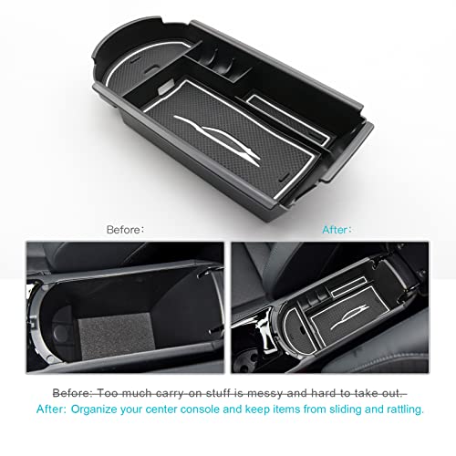 CDEFG Center Console Accessory Organizer Compatible with 2018 2019 2020 2021 2022 CHR C-HR, ABS Material Armrest Box Insert Tray (White) - color: 1Pcs White for CHR 2018-2023