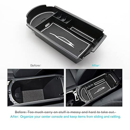 CDEFG Center Console Accessory Organizer Compatible with 2018 2019 2020 2021 2022 CHR C-HR, ABS Material Armrest Box Insert Tray (White) - color: 1Pcs White for CHR 2018-2023