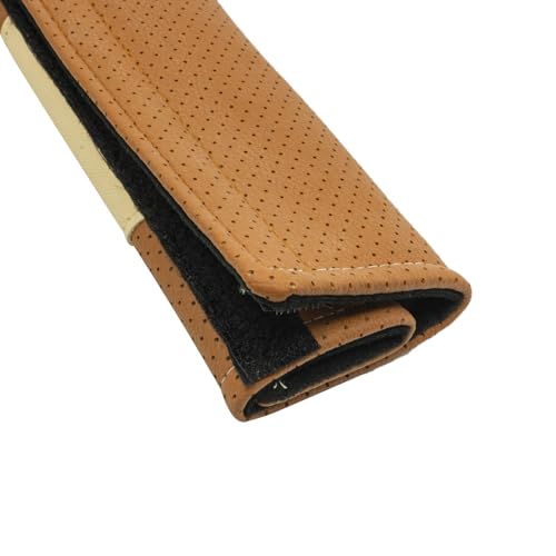 Set of Soft Auto Seat Belt Cover Seatbelt Shoulder Pad 2 PCS for a More Comfortable Driving Compatible with All Cars Brown - color: Brown