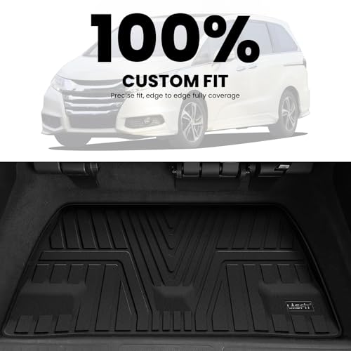 LASFIT Trunk Mat for Honda Odyssey 2026 2025 2024 2023 2022 2021 2020 2019 2018 Mini Passenger Van, All Weather TPE Cargo Mat Trunk Liner Only, Black (EX-L/Elite/Touring/Sport-L/Sport/EX/LX) - style: 7）For Honda Odyssey| 2018-2026 | Trunk Mat