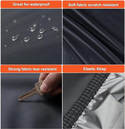Kayme SUV Car Cover Waterproof All Weather with Lock and Zipper, Outdoor Sun Uv Rain Protection, Fit Audi q3, BMW X1, Honda hrv, Hyundai Tucson Etc (Up to 180 Inch) H11/Black - color: Black, size: H11 Fit SUV Jeep, Length (Up to 180 Inch)