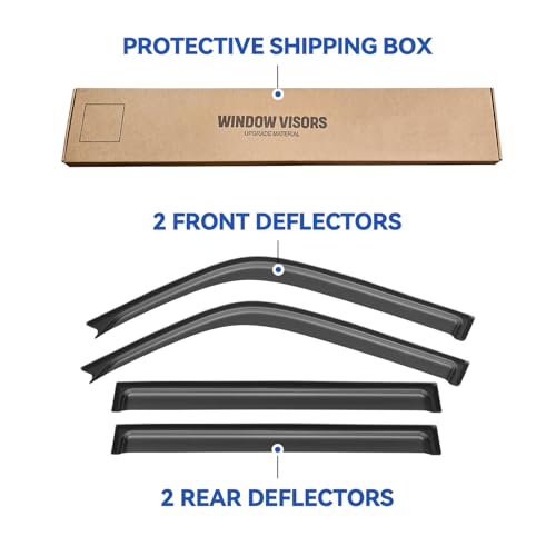 Window Visors Rain Guards for 1996 1997 1998 1999 2000 Toyota RAV4, Out-Channel Window Vent Wind Deflectors Visors Shades for 96 97 98 99 00 Toyota Rav4 - size: 1996-2000 Toyota RAV4