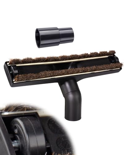 Universal Vacuum Floor Brush Attachments - Vacuum Attachments & Brushes, 12-Inch Swivel Head with 1-1/4”(32mm) Diameter Horse Hair Soft Bristles, 360° Swivel & Wheels for Hard Floors, Tile Cleaning - style: 12-Inch Floor Brush