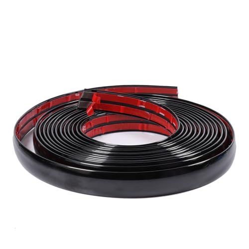 25FT Automotive Trim Molding 1"(25mm) Wide Car Side Moldings(Self Adhesive) UV Protected Scratch-Proof for All Vehicles Body Door Window Bumper, Glossy Black - size: 25Feet