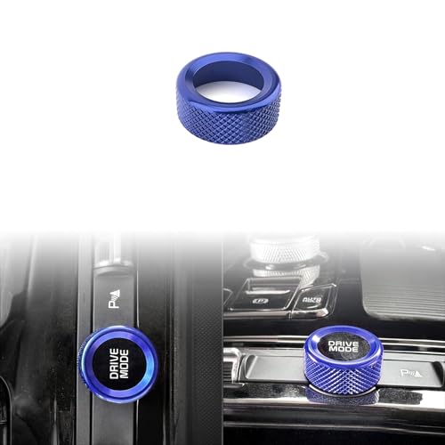 Aluminum Car Gear Control Knob Cover Drive Mode Gear Shift Switch Knob Protective Cover Compatible with Kia K5 2021-2025 Accessories (Blue Style) - color: Blue Style