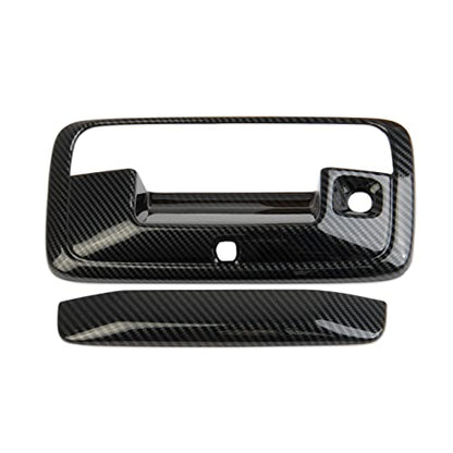 Carbon Fiber Car Rear Trunk Door Handle Cover Trim for Chevrolet Silverado/GMC Sierra 2014-2018,for Chevrolet Colorado/GMC Canyon 2015-2022