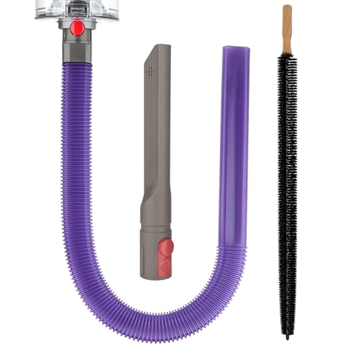 Dryer Vent Lint Vacuum Atttachments Kit and Crevice Tool for Dyson Gen 5 V15 V12 V11 V10 V8 V7 Detect Outsize Slim Absolute Cyclone Vacuum Cleaner Nozzle Flexible Dryer Lint Remove Hose Cleaner Kit - style: Dryer Hose Kit Purple