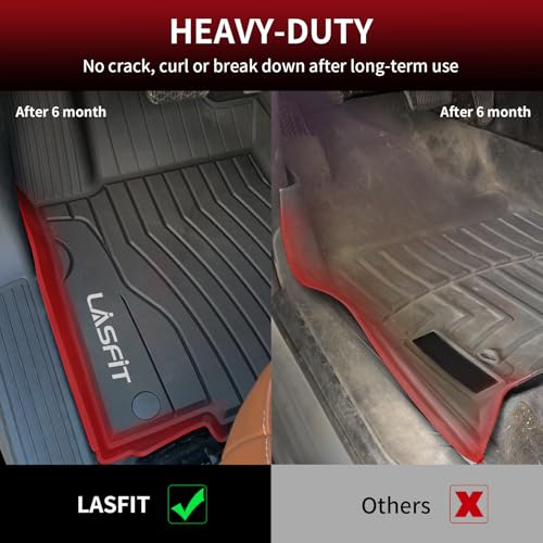 LASFIT Floor Mats for Mercedes Benz GLE 2019 2018 2017 2016 350/400 / 43 AMG / 450 AMG / 550e / 63 AMG / 63 AMG S, Custom Fit All Weather TPE Car Liners for GLE Floor Liners, 1st & 2nd Row,Black - size: 1) For Benz GLE | 2016-2019 | 1st & 2nd Row