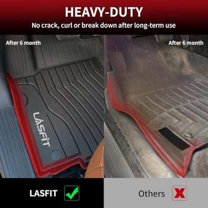 LASFIT Floor Mats for Mercedes Benz GLE 2019 2018 2017 2016 350/400 / 43 AMG / 450 AMG / 550e / 63 AMG / 63 AMG S, Custom Fit All Weather TPE Car Liners for GLE Floor Liners, 1st & 2nd Row,Black - size: 1) For Benz GLE | 2016-2019 | 1st & 2nd Row