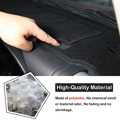 Aunginsy Car Dashboard Cover Mat Compatible with Toyota FJ Cruiser 2007-2021 SUV Dashboard Dash Cover Nonslip Black Mat Sun Pad Dash Carpet Sunshade Glare UV Rays Protector Car Interior Accessories - color: Black(RHD)