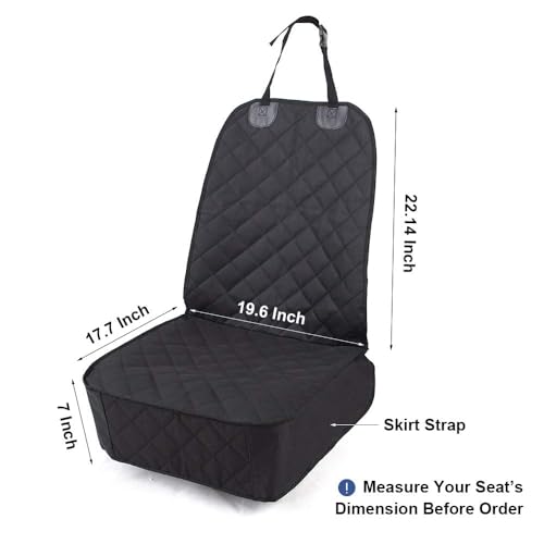 HONEST OUTFITTERS Dog Car Seat Cover 2 Pack, Waterproof Front Seat Car Cover for Cars, Trucks, and Suvs, Pet Front Cover for Cars, Nonslip Dog Seat Cover, Black - color: Black-2pcs