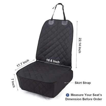 HONEST OUTFITTERS Dog Car Seat Cover 2 Pack, Waterproof Front Seat Car Cover for Cars, Trucks, and Suvs, Pet Front Cover for Cars, Nonslip Dog Seat Cover, Black - color: Black-2pcs