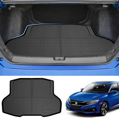 Powerty Only Fit for Trunk Mat Honda Civic Sedan 2016-2021 All Weather TPO Rear Cargo Liner (Not for 2-Doors Models, Not Fit for Hatchback) - size: Cargo Mat｜For｜16-21｜Honda Civic Sedan