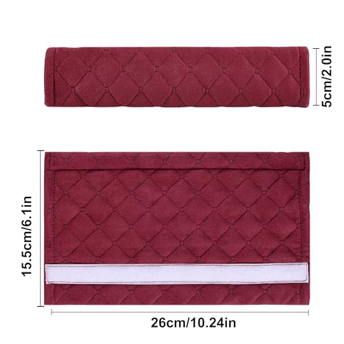 Amooca Automotive Seat Belt Cover Soft Suede Universal Fit Seatbelt Shoulder Pad Neck Protector Cushions for SUV Trucks Airplane Backpack 2 Pack Wine Red - color: Wine Red