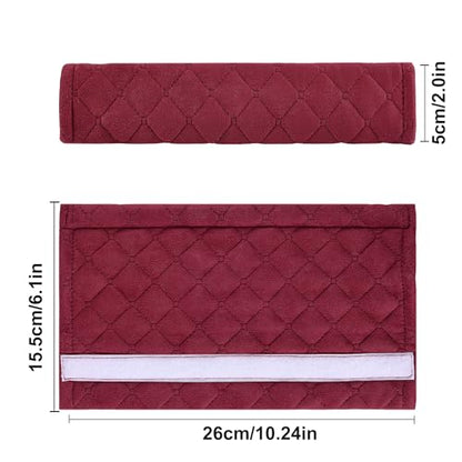 Amooca Automotive Seat Belt Cover Soft Suede Universal Fit Seatbelt Shoulder Pad Neck Protector Cushions for SUV Trucks Airplane Backpack 2 Pack Wine Red - color: Wine Red