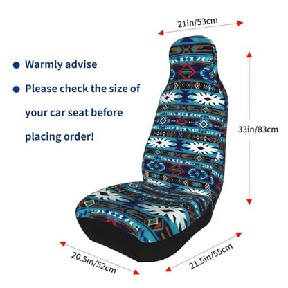 Front Seat Covers for Cars Boho Bohemian Bucket Seat Cover Aztec Saddle Blanket Universal Fit Car Seat Cover Non-Slip Auto Seat Dog Kid Protector Cloth Seats Cushion Van Truck SUV, Western - color: Aztec