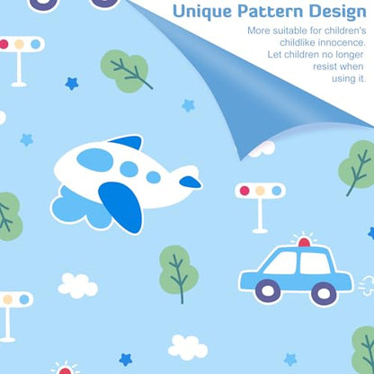 INFANZIA Car Seat Strap Covers for Infants Babies, Soft Carseat Shoulder Pads for Kids, Double-Sided Use Seatbelt Cushion Covers for Stroller, Pushchair & High Chair (Blue) - color: Blue