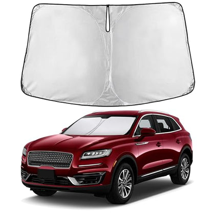 EcoNour Windshield Sunshade Compatible for Lincoln Nautilus 2019-2021 2022 2023, Sun Visor for Front Windshield & Window Sun Shade Cover, UV Heat Blocker & Protector, Car Accessories - size: For Lincoln Nautilus (2019–2023)